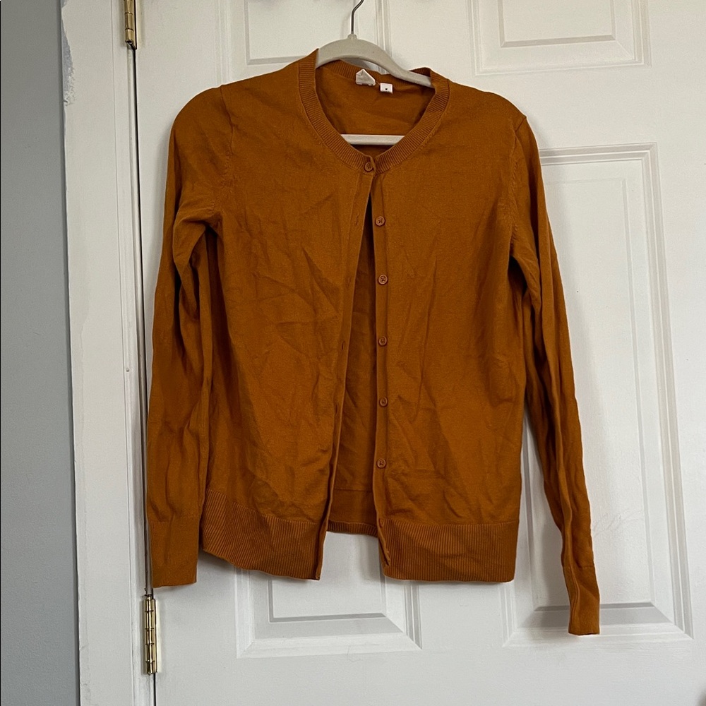 GAP Orange Cardigan Sweater